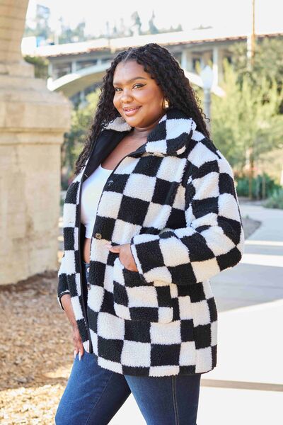 Haley™ - Double Take Plaid Button Front Coat with Full-Size Pockets [Last Day Discount]