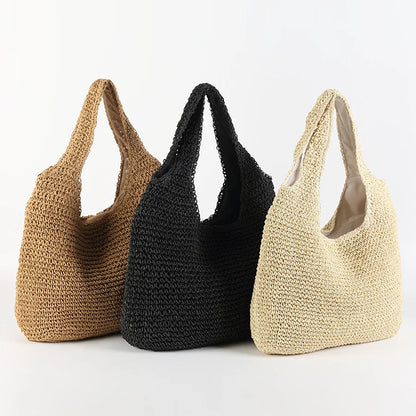 Marlene™ - Elegant straw beach bag