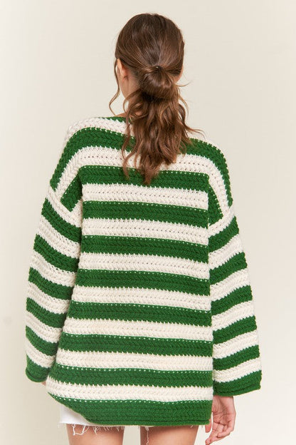 Tyla™ - Green striped sweater 