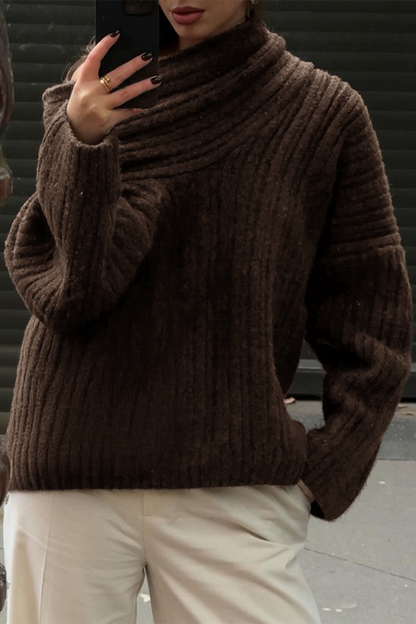 Cozy knitted winter sweater for casual comfort 