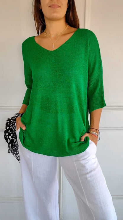 Holly | Oversized V-neck shirt