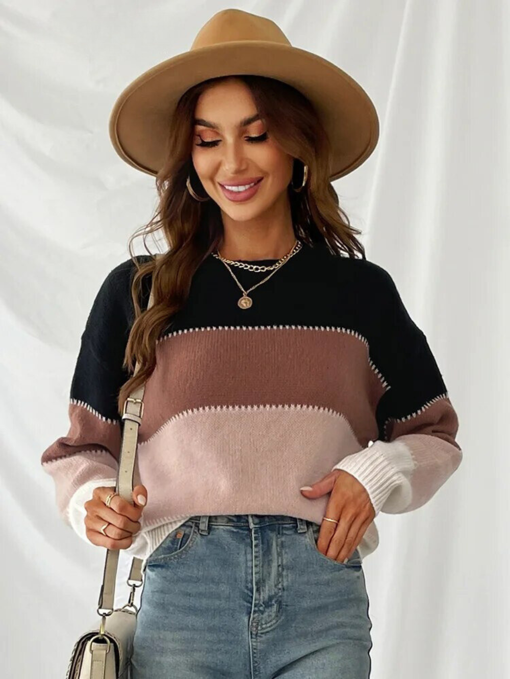 Thea™ - Striped knit sweater 