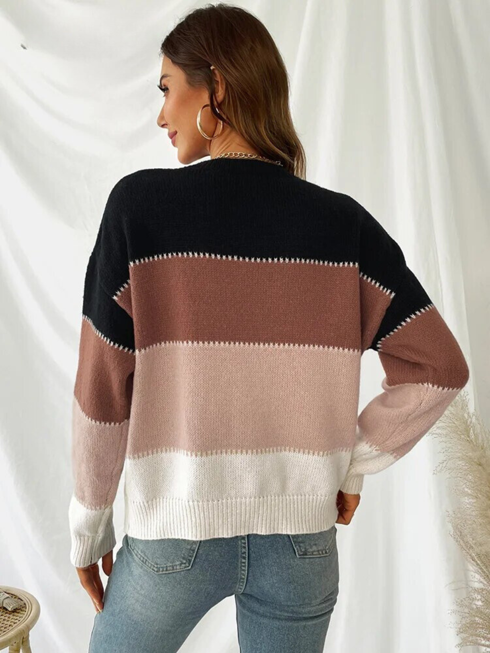 Thea™ - Striped knit sweater 