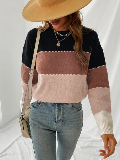 Thea™ - Striped knit sweater 