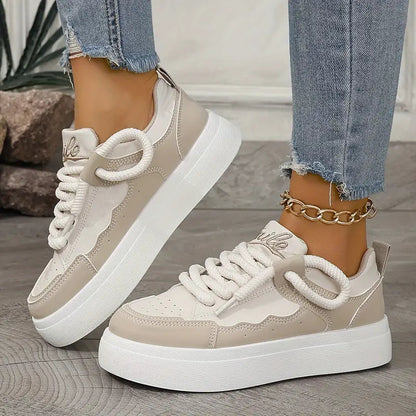 Breathable lift sneakers with a solid color design 