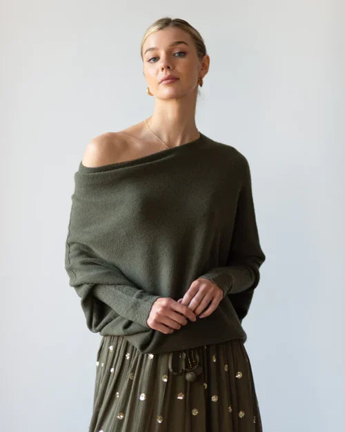 Jennie™ | Asymmetric draped sweater