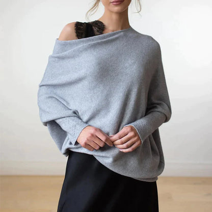 Via™ - Asymmetric draped sweater 