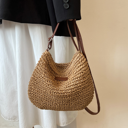 Vintage Crochet Boho Hobo Bag 