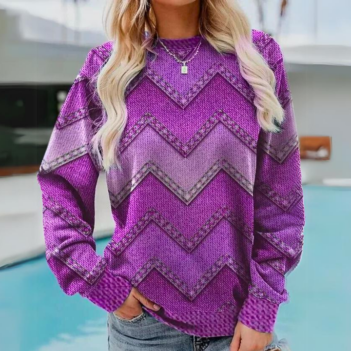 OLIV™ - Colorful vintage knit sweater