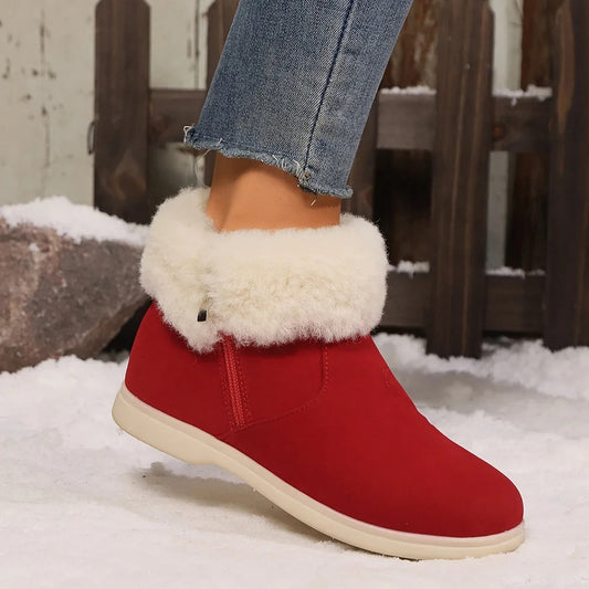 Frieda | Warm winter ankle boots with faux fur