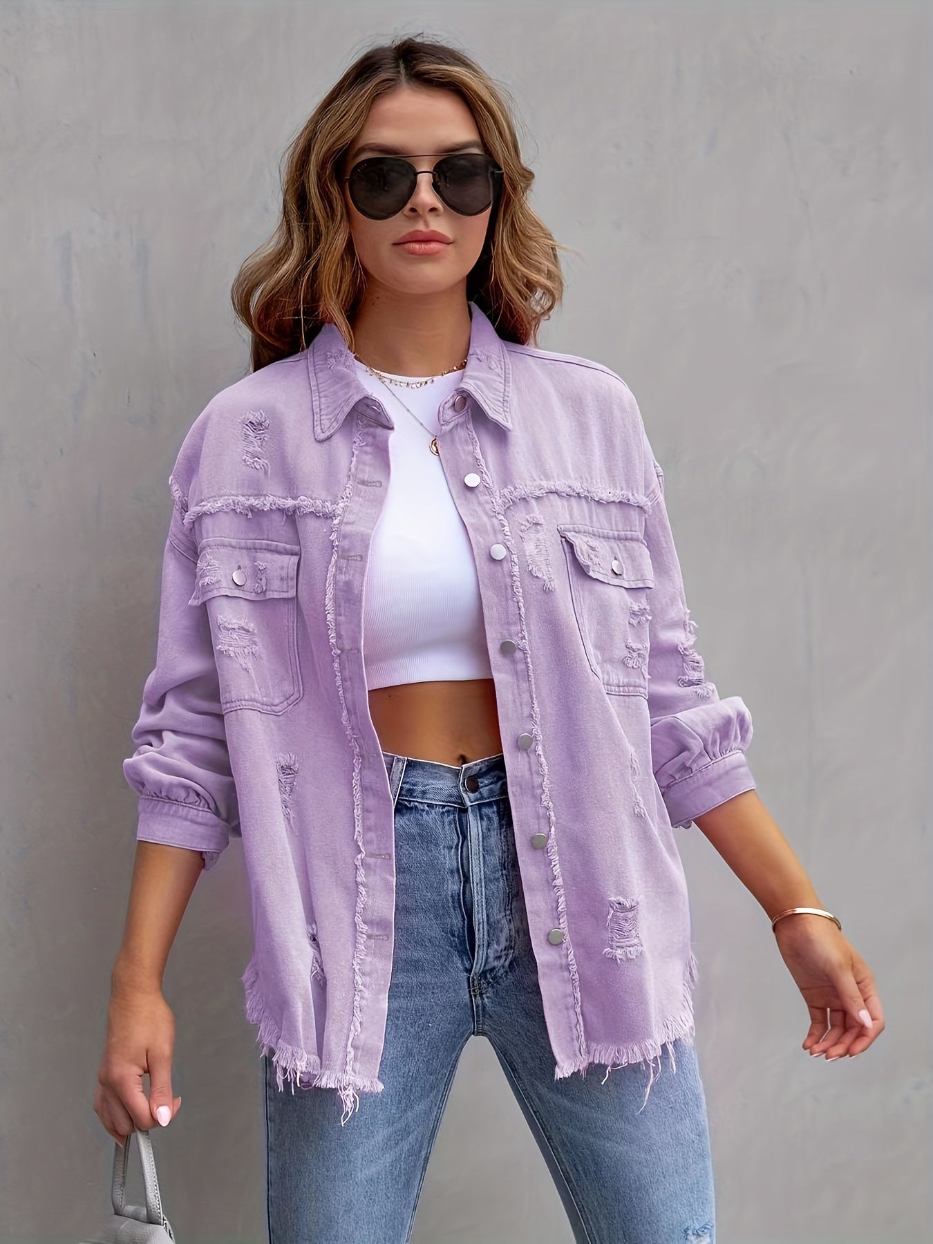 Serdia™ - Oversized Ripped Denim Jacket [Last Day Discount] 