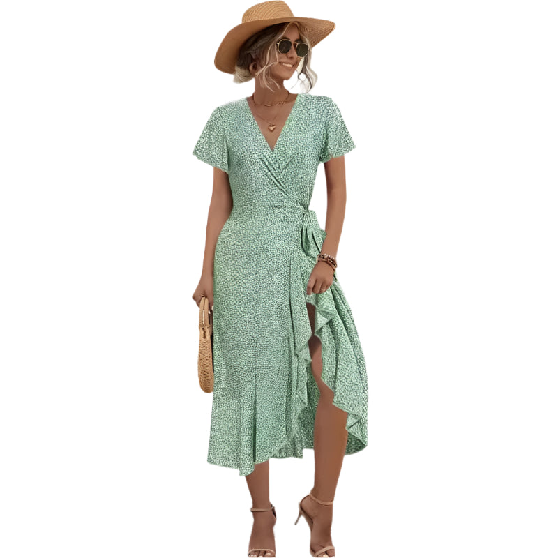 Bertha | Elegant wrap dress with ruffles