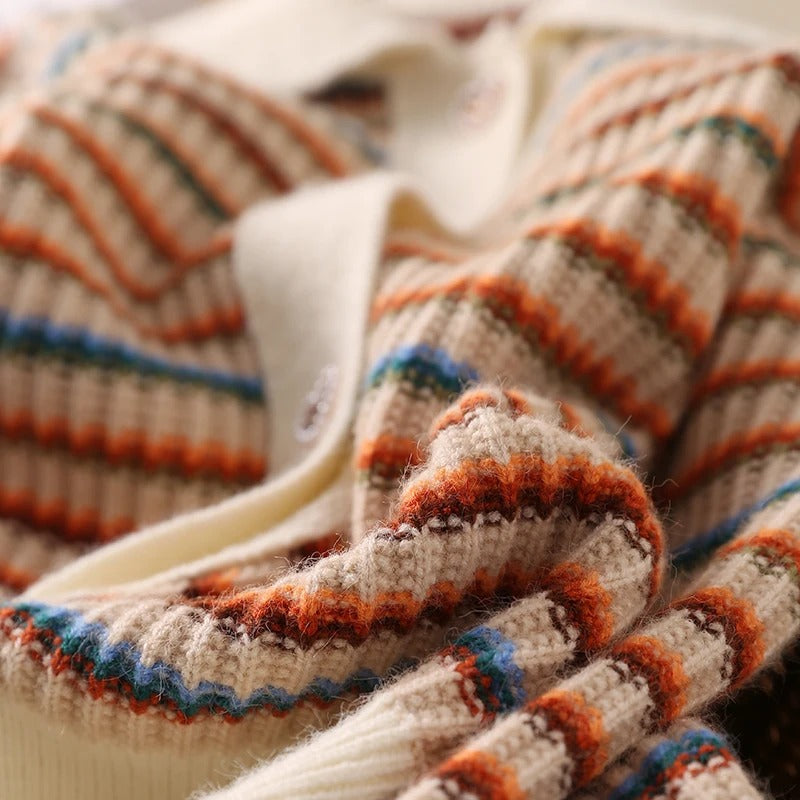 Mira | Striped cardigan with collar