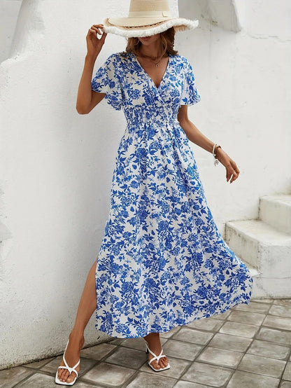Bertha | Elegant maxi dress with floral pattern