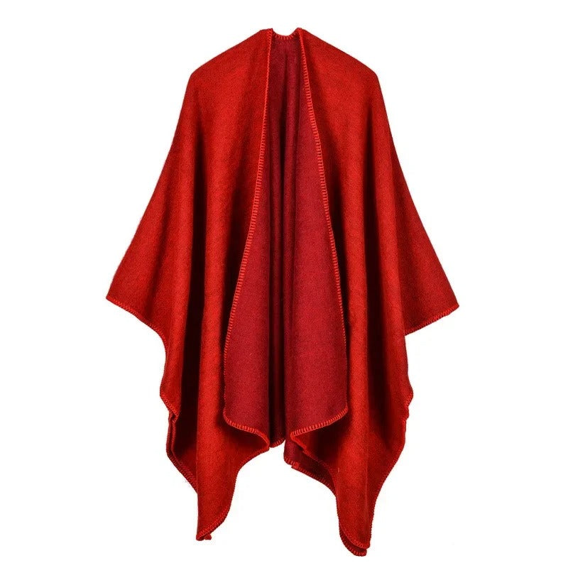 Frieda | Warm poncho with a flowing cut
