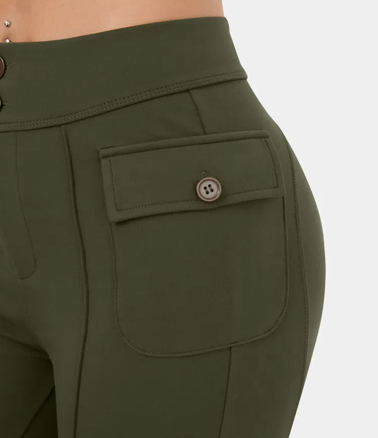 LOLLY™ - Casual high-waisted cargo pants with buttons and flap pockets