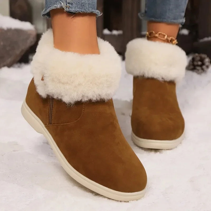 Frieda | Warm winter ankle boots with faux fur