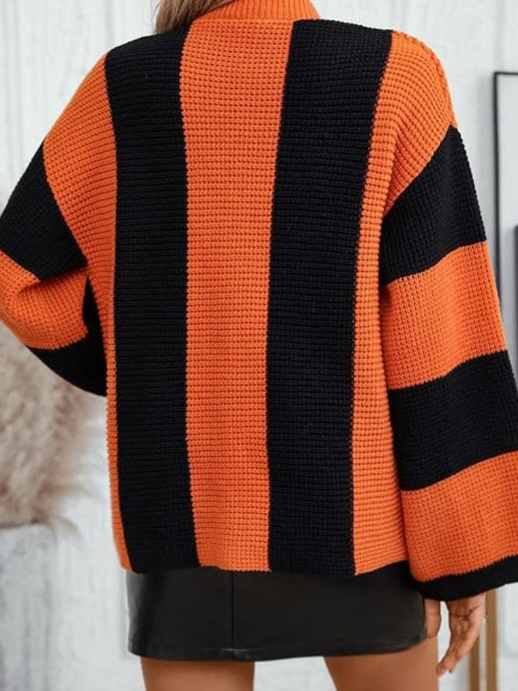 Ede™ striped oversized knit cardigan