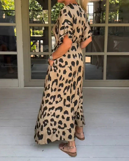 Holly | elegant leopard print dress