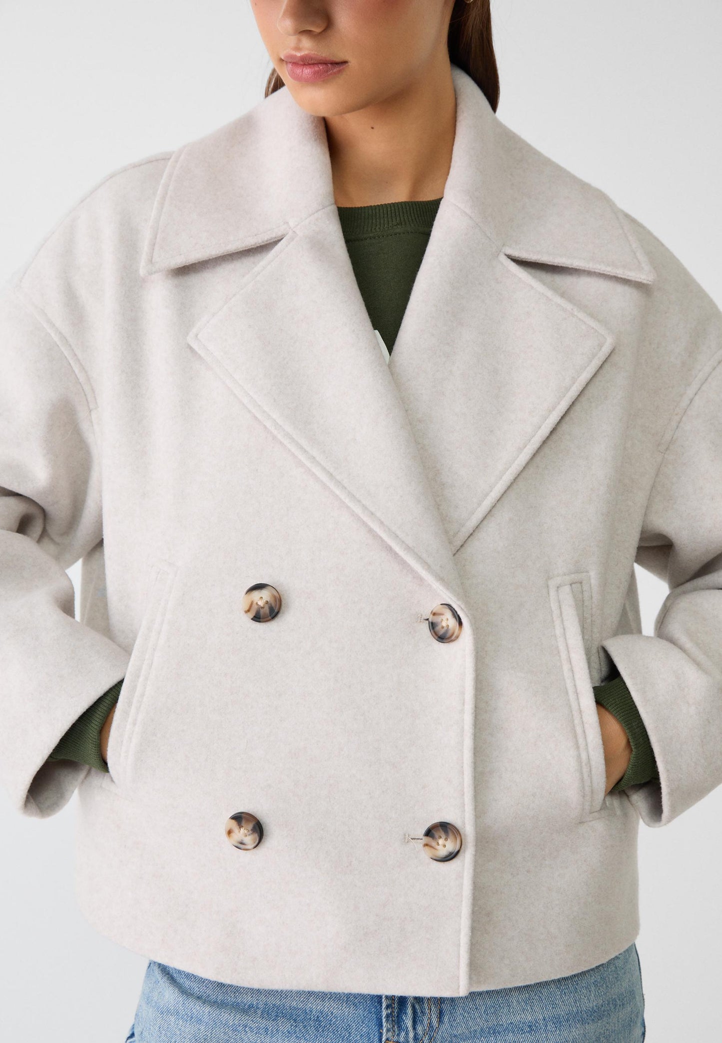 Timeless classic short coat for women 