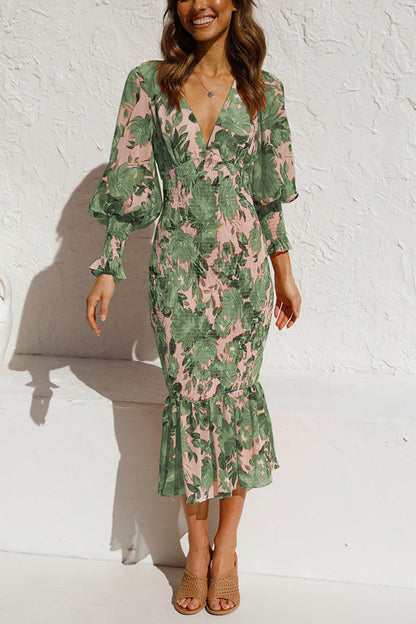 Karen | Floral print midi dress