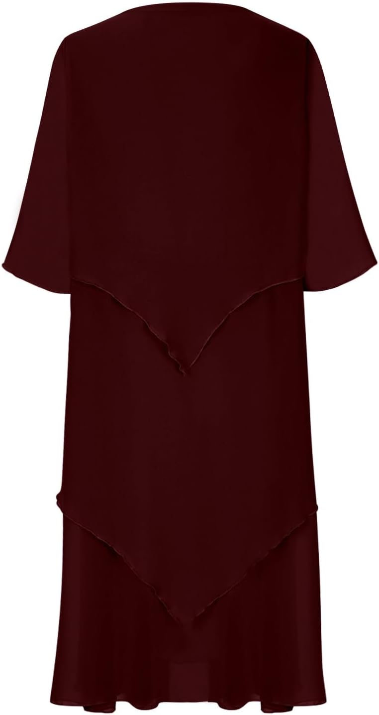Oswald | Elegant chiffon dress with layered look