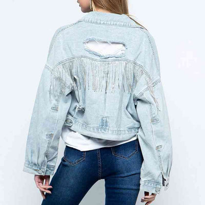 Melanie™ - Contemporary Collared Denim Jacket [Last Day Discount]