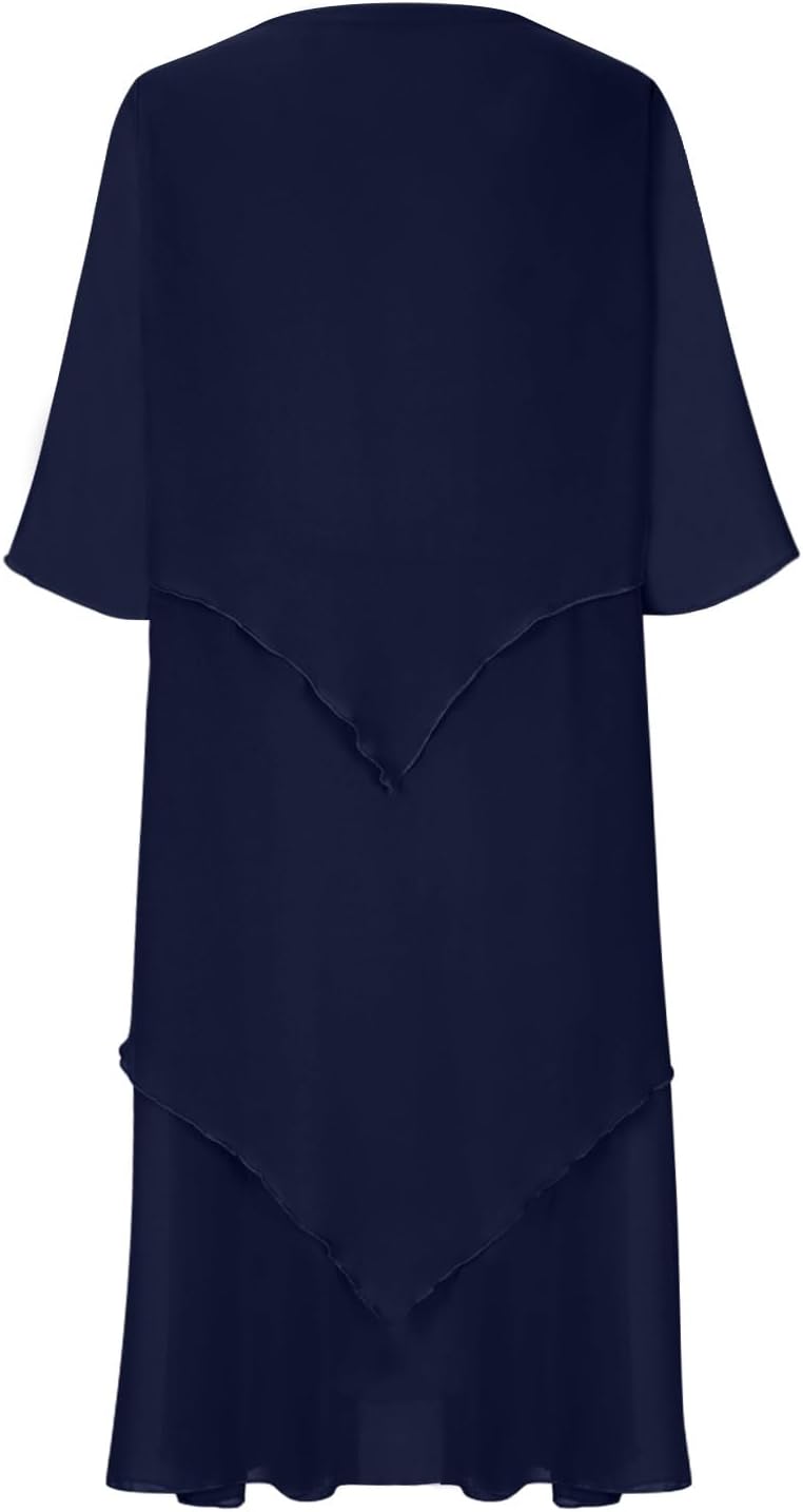 Oswald | Elegant chiffon dress with layered look