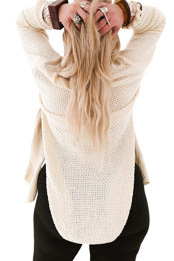 Cozy mid-length cardigan with long sleeves 