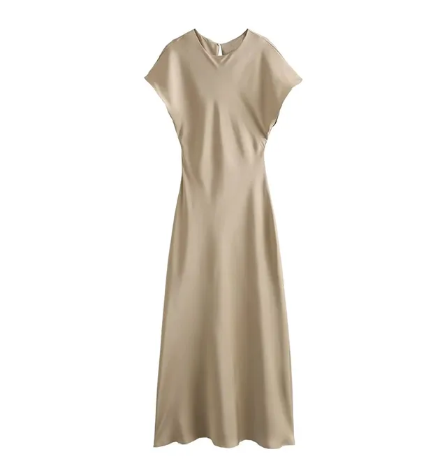 Sophia | Elegant satin midi dress