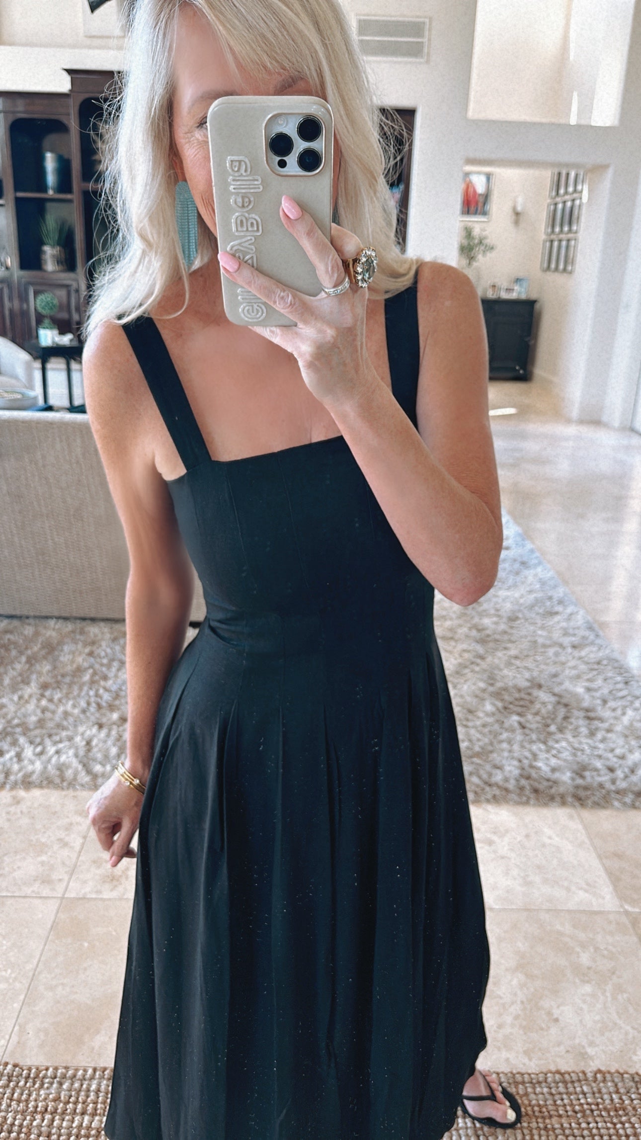 Karen | Elegant black midi dress