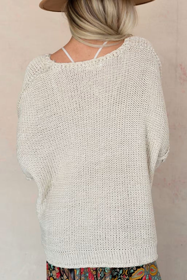 Cozy knit sweater with a round neck for everyday comfort 