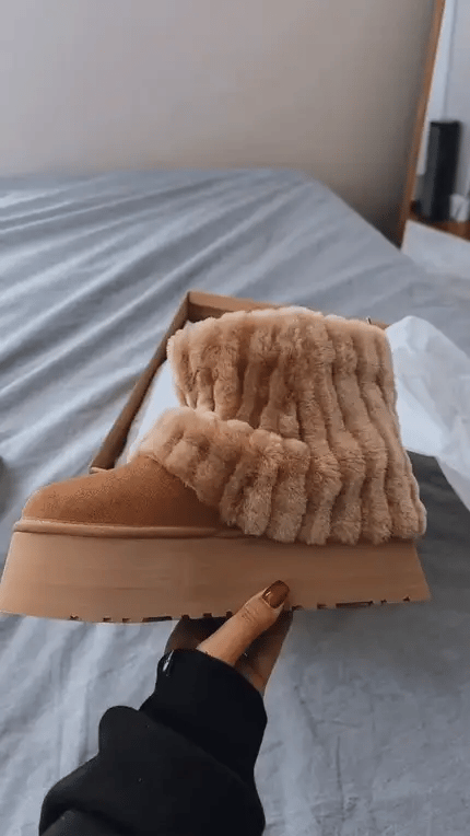 Cozy waterproof women's winter snow boots 