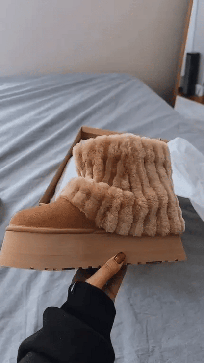 Cozy waterproof women's winter snow boots 