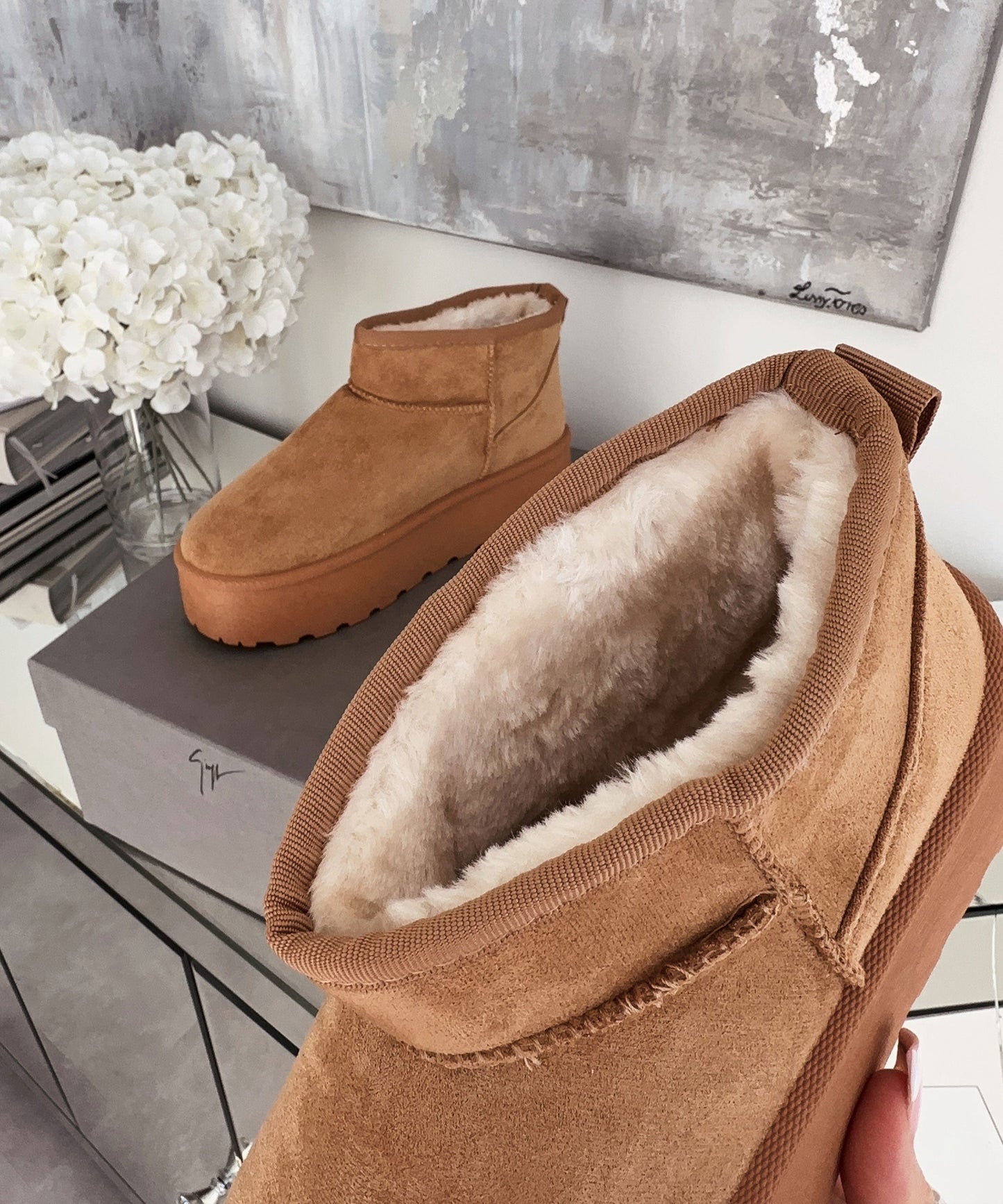 Brown leather platform ankle boots for stylish everyday wear 