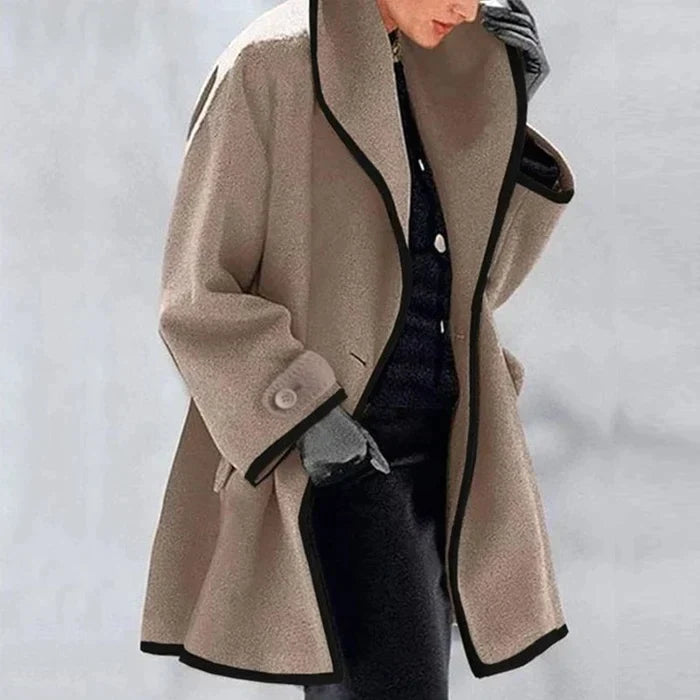 Classic wool blend coat for autumn and winter 