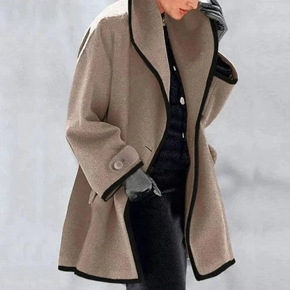 Classic wool blend coat for autumn and winter 