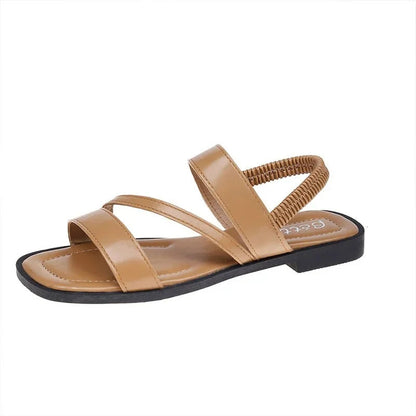Quenilda | Minimalist strap sandals with stretch heel