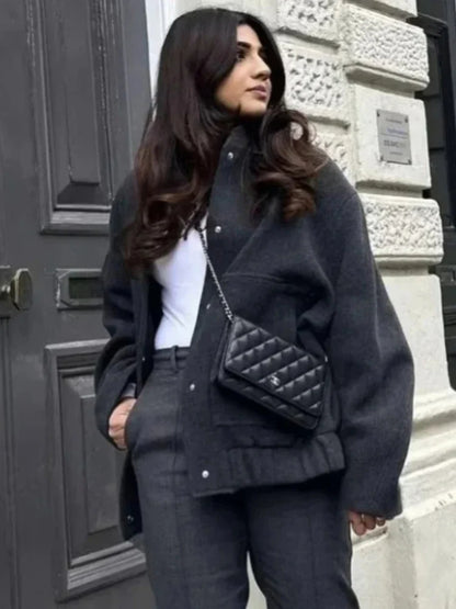 Serena™ – Fluffy oversized jacket with pockets