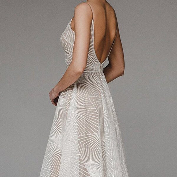 Silky spaghetti strap dress for an elegant summer style 