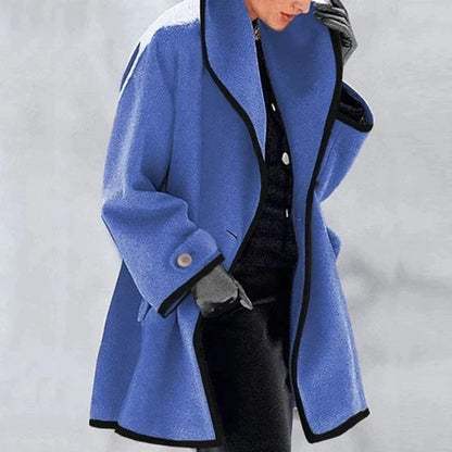 Classic wool blend coat for autumn and winter 