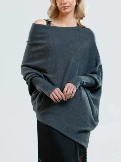 Mariemi™ | Asymmetric Draped Sweater