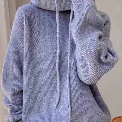 Cozy knitted hoodie for casual comfort 