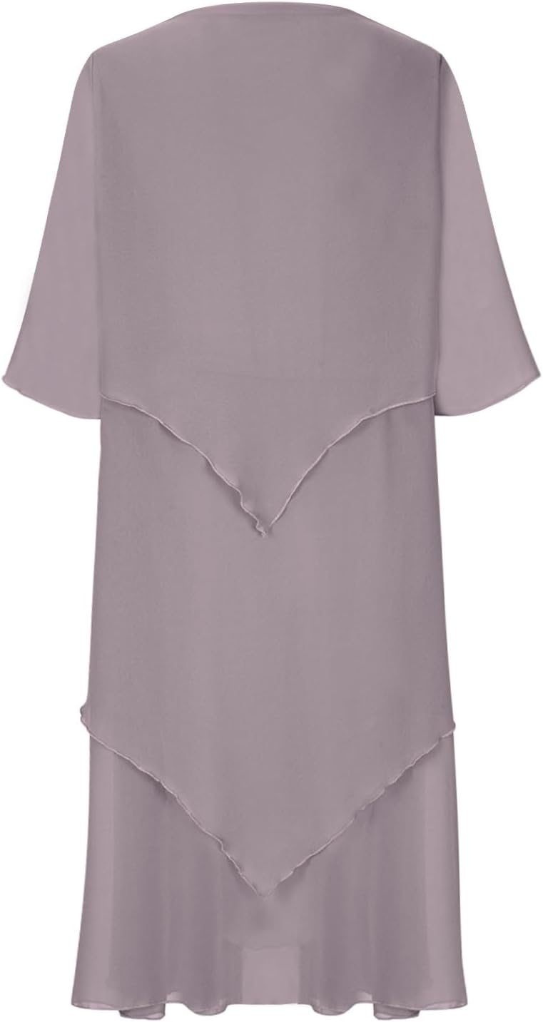 Oswald | Elegant chiffon dress with layered look