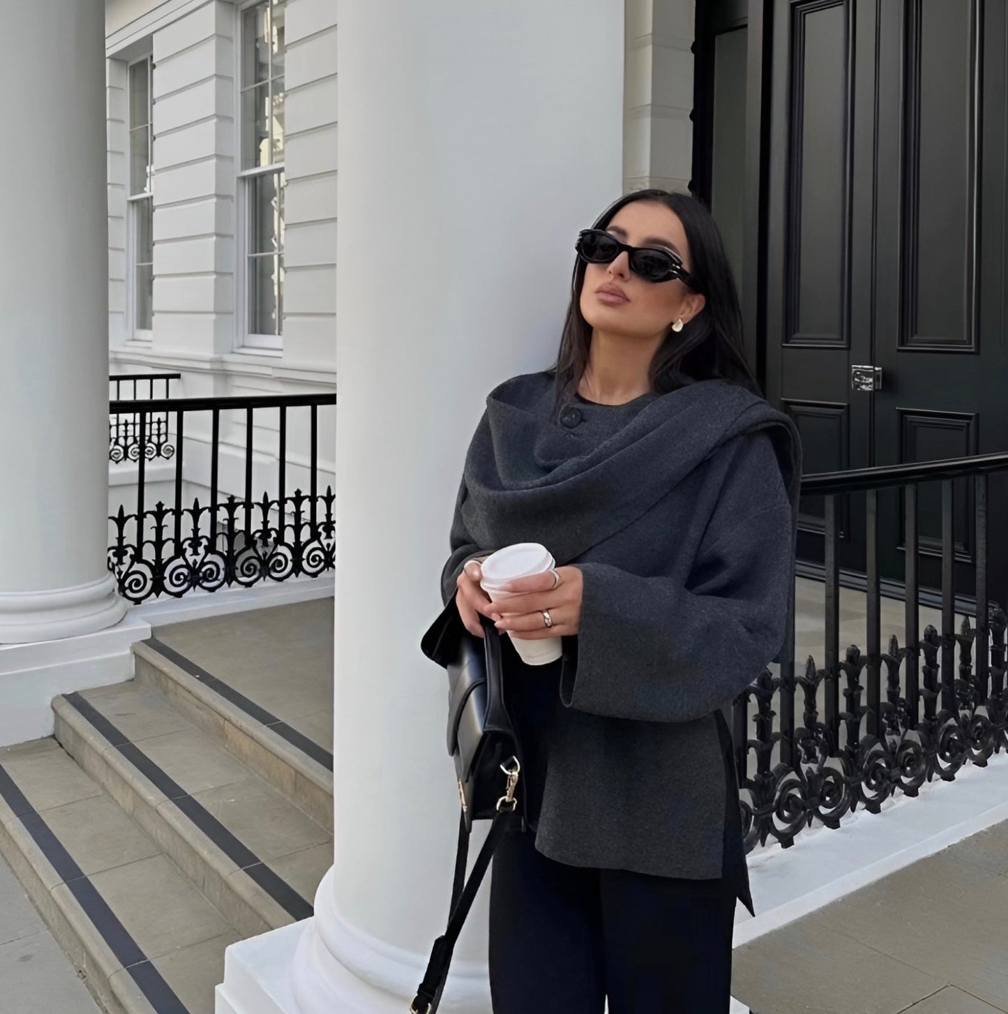 Cozy, layered winter coat for women 