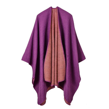 Frieda | Warm poncho with a flowing cut