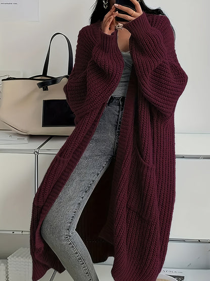 Cozy knit cardigan with belt for women 