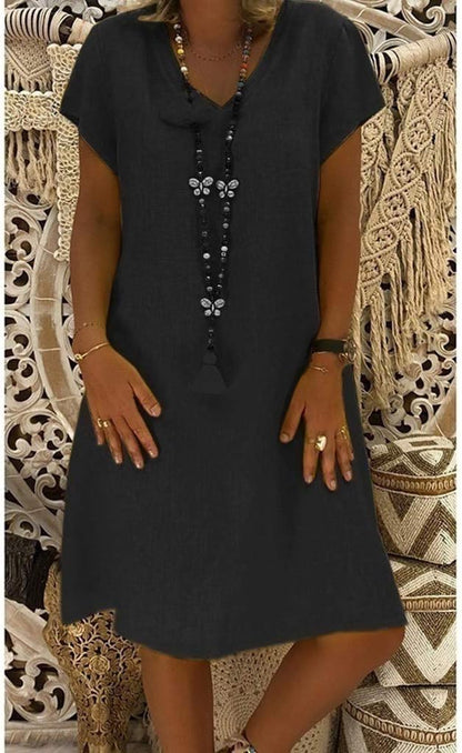 Felicia™ - Casual, loose cotton dress