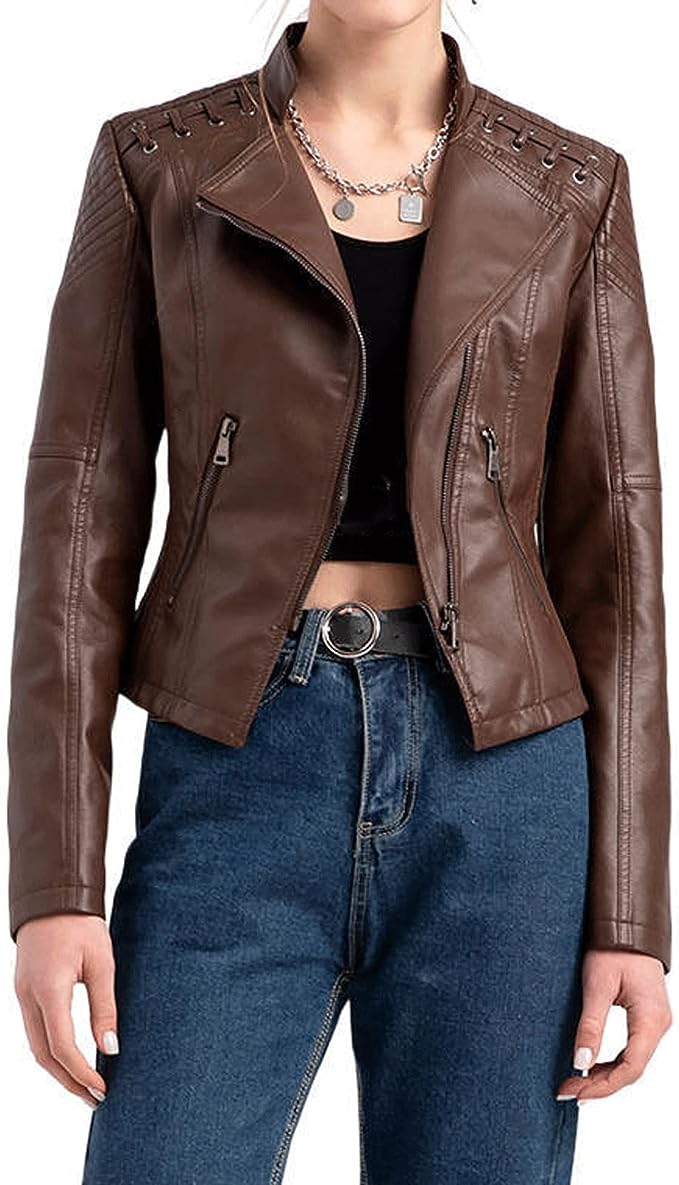 Marie™ - Stylish leather jacket