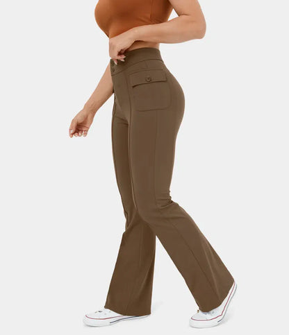 LOLLY™ - Casual high-waisted cargo pants with buttons and flap pockets